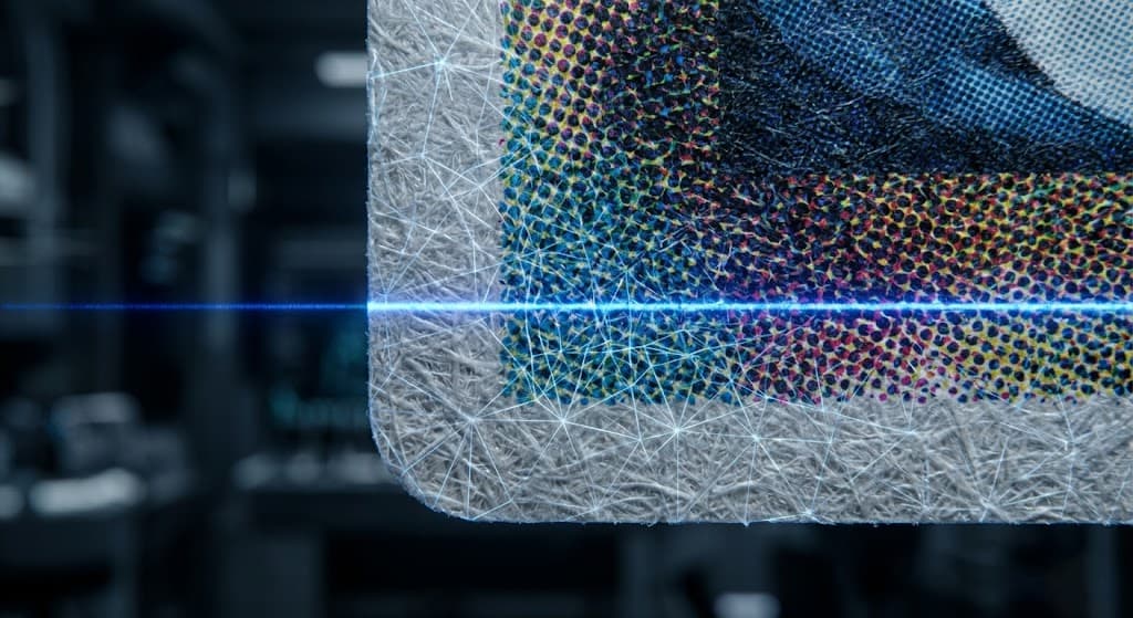 Microscopic x200 scan of fibers and rosettes